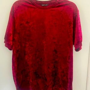 Velvet burned red tshirt